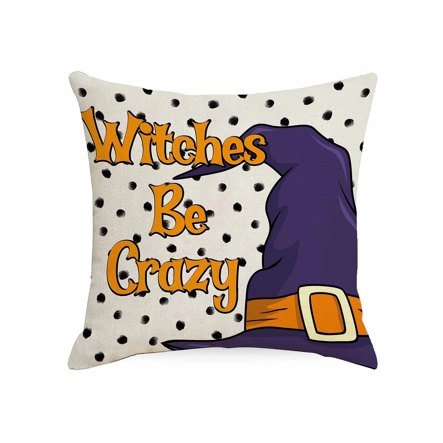 Halloween Decorative Linen Throw Pillow Cover (Pillow Insert Not Included)