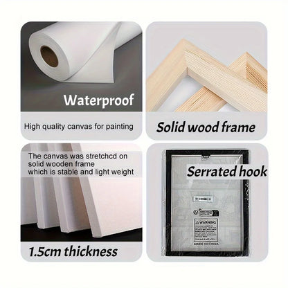 Elegant White Floral Canvas Art Wall Decoration